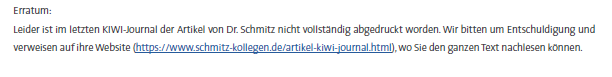 Erratum KIWI Journal Erratum KIWI Journal